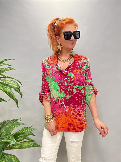 MNS 8790 PAMUKLU VİSKON BLUZ