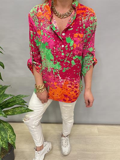 MNS 8790 PAMUKLU VİSKON BLUZ