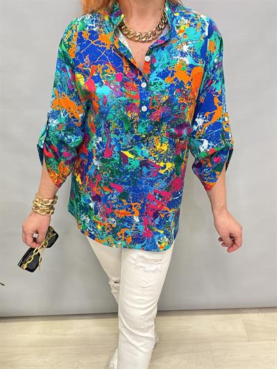 MNS 8790 PAMUKLU VİSKON BLUZ