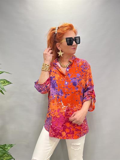 MNS 8790 PAMUKLU VİSKON BLUZ