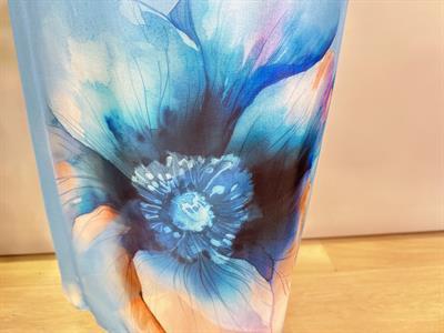 8822 Italyan İpek Elbise Açık Mavi