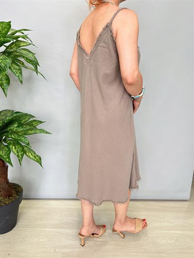 8823 Pamuklu Elbise Vizon