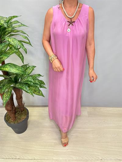 8824 Italyan İpek Elbise Leylak