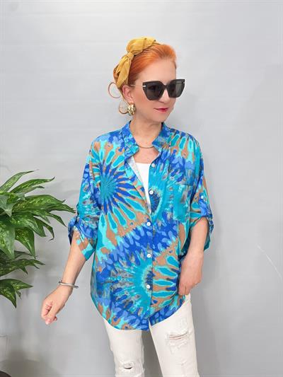 8826 Pamuklu Viskon Gömlek