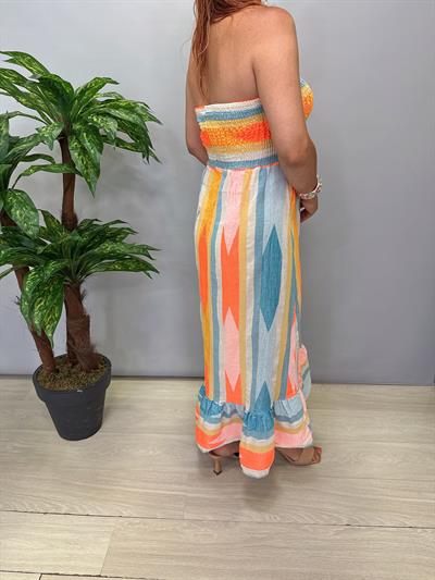 8840 Pamuklu Straplez Elbise 