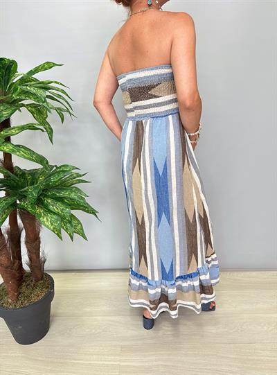 8840 Pamuklu Straplez Elbise 