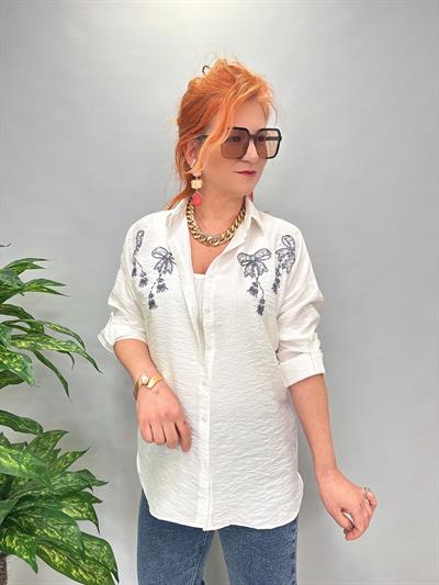 8860 (Ara bedenler 1 beden küçük alabilir) AEROBİN GÖMLEK EKRU