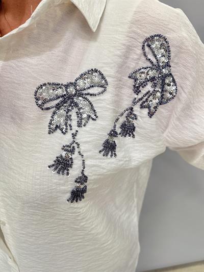 8860 (Ara bedenler 1 beden küçük alabilir) AEROBİN GÖMLEK EKRU