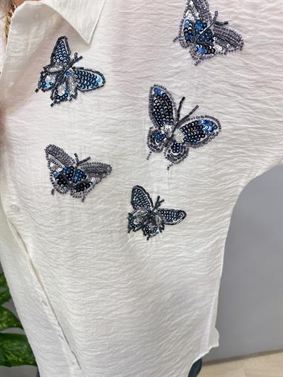 8860 (Ara bedenler 1 beden küçük alabilir)  AEROBİN GÖMLEK EKRU