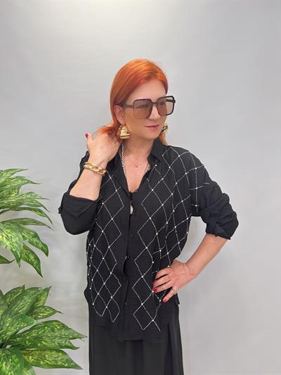 8860 AEROBİN GÖMLEK SİYAH