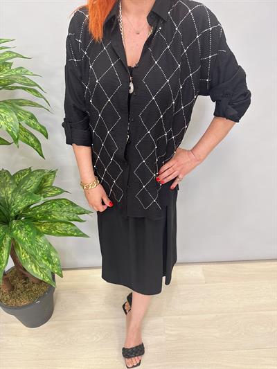 8860 AEROBİN GÖMLEK SİYAH