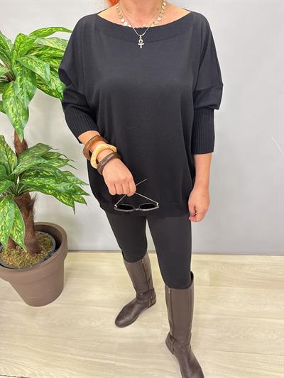 8865 Angora Triko Bluz Siyah