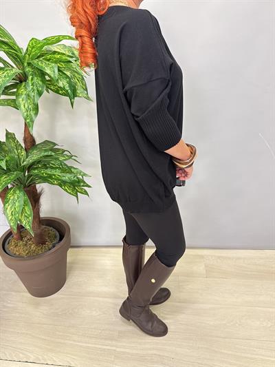 8865 Angora Triko Bluz Siyah