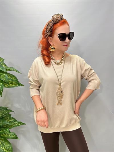 8865 Angora Triko Bluz Taş