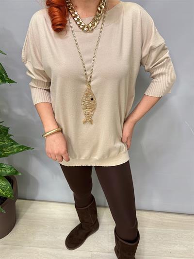 8865 Angora Triko Bluz Taş