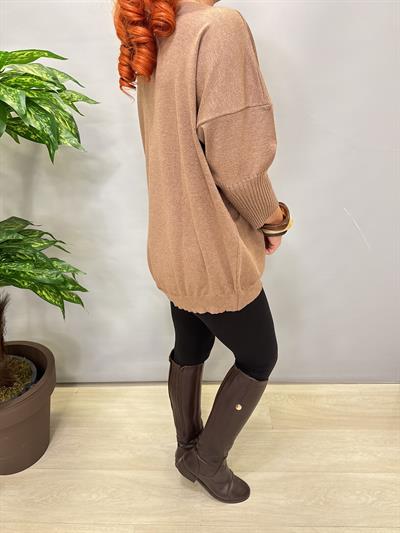 8865 Angora Triko Bluz Vizon 