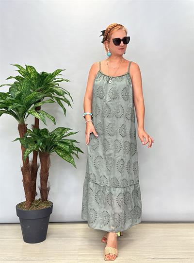 8870 Italyan Fisto Elbise Haki