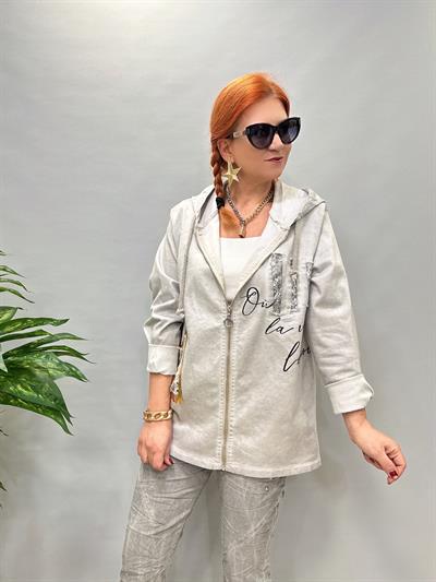 8877 İTALYAN PAYET DETAY LİKRALI CEKET GRİ (TAKIM DEĞİLİDİR)