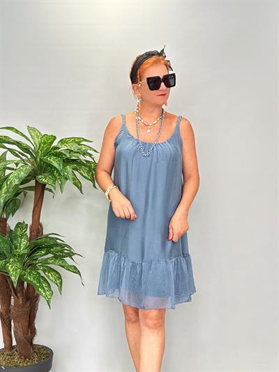 8888 Italyan İpek Elbise İndigo