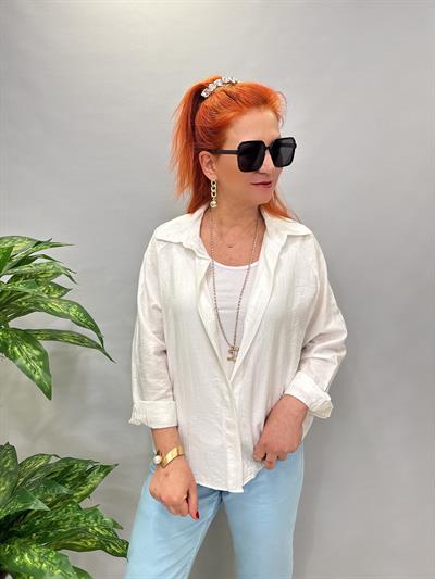 8890 SIRT FİLE DEYAY GÖMLEK EKRU