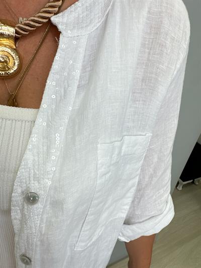 9020 İTALYAN TASARIM PAMUKLU SIRT DETAY GÖMLEK CEKET BEYAZ 44 BEDENE KADAR UYUMLUDUR  