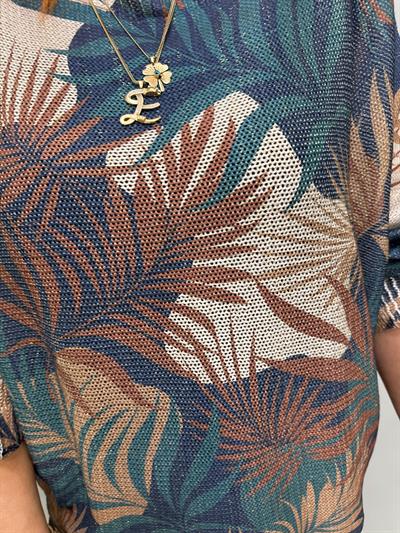 9060 İTALYAN YAPRAK DETAY MERSERİZE MAVİ