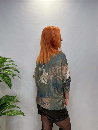 9060 İTALYAN YAPRAK DETAY MERSERİZE YEŞİL