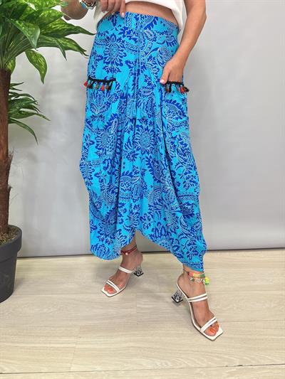 9090 Şalvar Etek Turkuaz