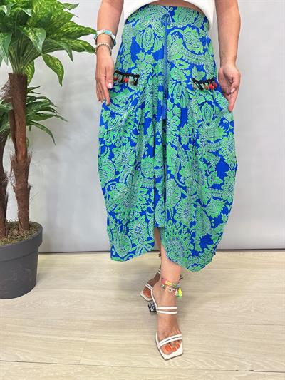 9090 Şalvar Etek Yeşil