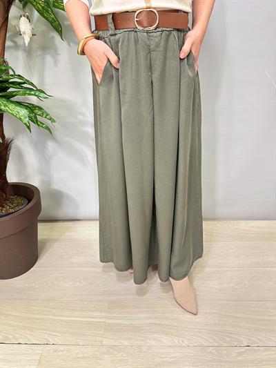 9140 Italyan Tencel Etek Haki