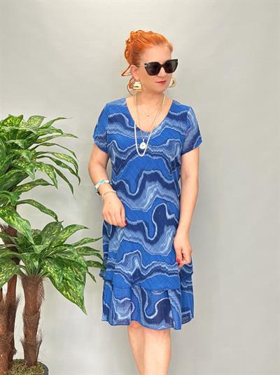 9213 Italyan Elbise Lacivert