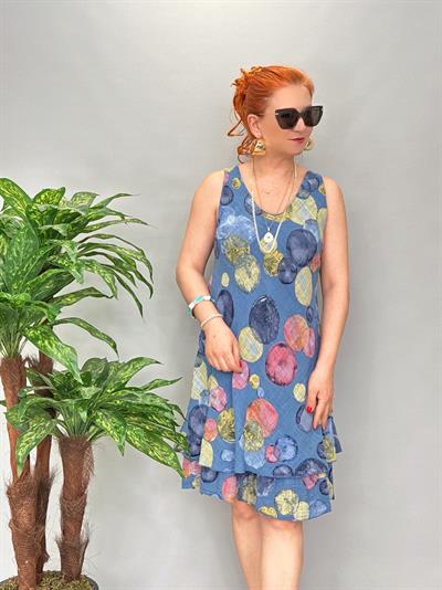 9213  Italyan Elbise Mavi