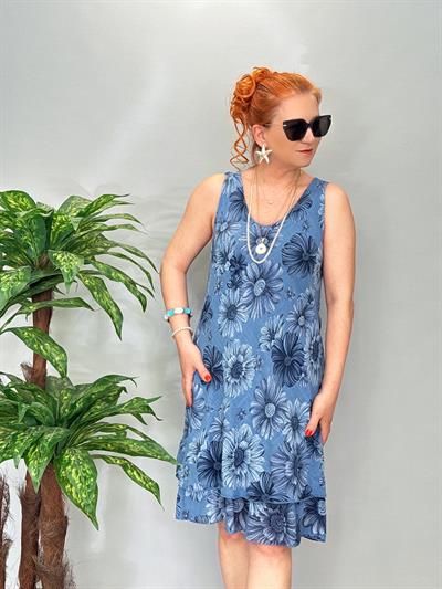 9213 Italyan Elbise Mavi