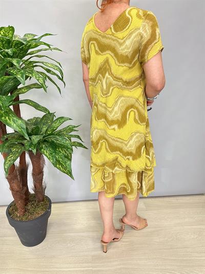 9213 Italyan Elbise Sarı