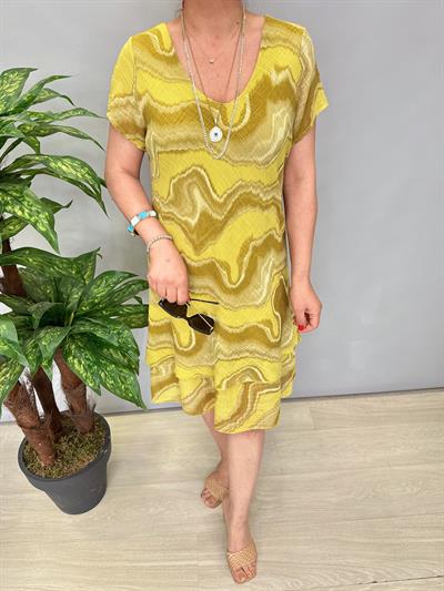 9213 Italyan Elbise Sarı