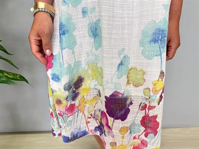 9220 Italyan Pamuklu Elbise Beyaz