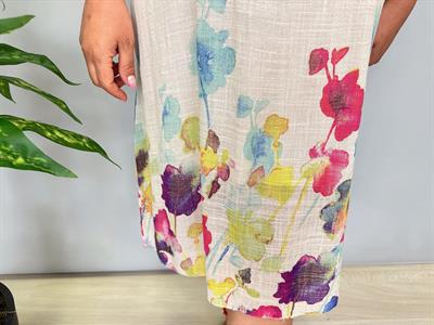 9220 Italyan Pamuklu Elbise Taş