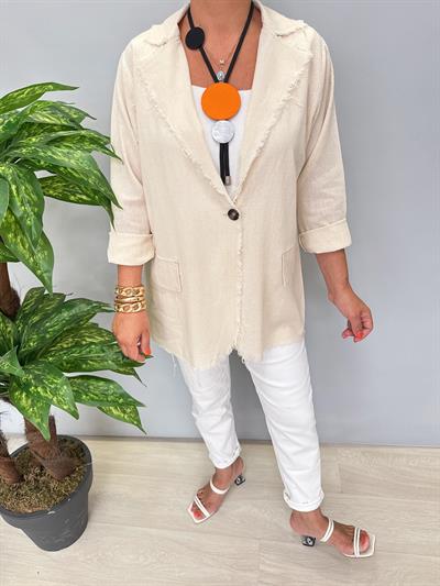 9480 Mevsimlik İnce Pamuklu Ceket Taş