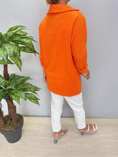 9480 Mevsimlik İnce Pamuklu Ceket Turuncu