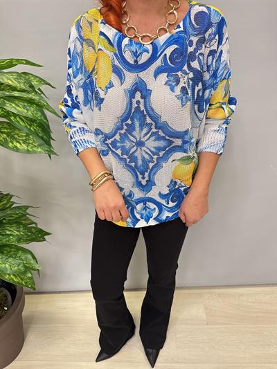 9554 Dijital Baskı Merserize bluz 3