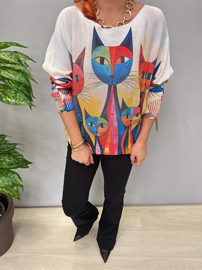 9554 Dijital Baskı Merserize bluz 4