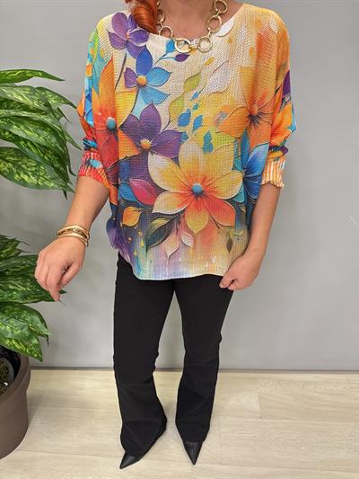 9554 Dijital Baskı Merserize bluz 8