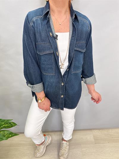 9866 ORJ MARKA KOT GÖMLEK CEKET MAVİ