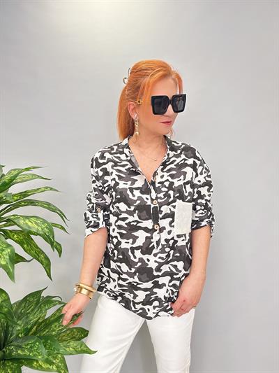 MNS 9940 PAMUKLU BLUZ SİYAH