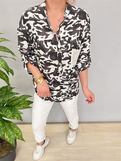 MNS 9940 PAMUKLU BLUZ SİYAH