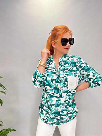 MNS 9940 PAMUKLU BLUZ TURKUAZ