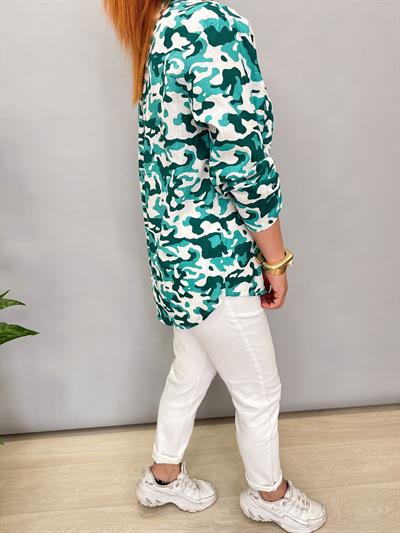 MNS 9940 PAMUKLU BLUZ TURKUAZ