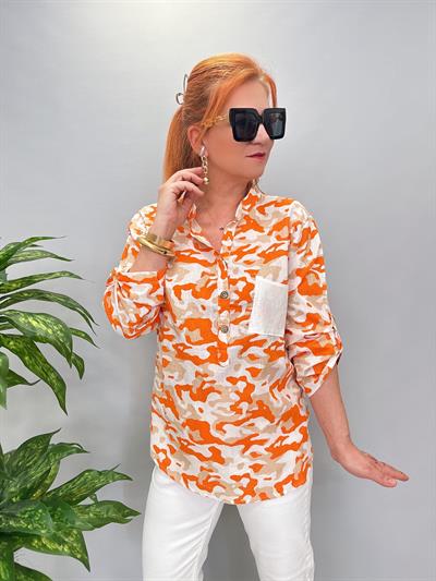 MNS 9940 PAMUKLU BLUZ TURUNCU