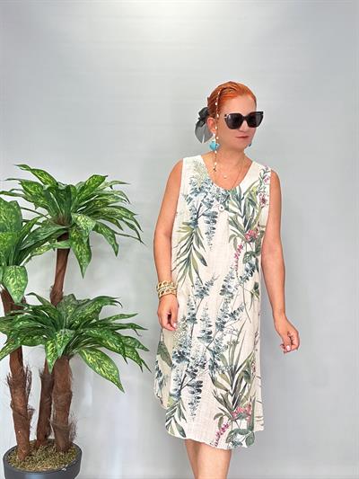 9945 Italyan Pamuklu Elbise Taş