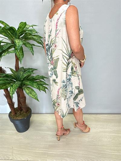 9945 Italyan Pamuklu Elbise Taş